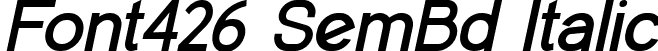 Font426 SemBd Italic font | EXPATRIATE-SemiBoldItalic.ttf