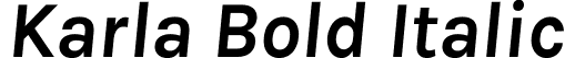 Karla Bold Italic font | Karla-BoldItalic.ttf