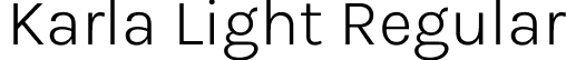 Karla Light Regular font | Karla-Light.ttf