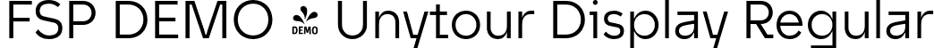 FSP DEMO - Unytour Display Regular font | Fontspring-DEMO-unytourdisplay-regular.otf