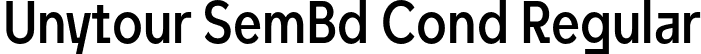 Unytour SemBd Cond Regular font | unytour-semiboldcondensed.otf