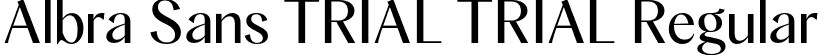 Albra Sans TRIAL TRIAL Regular font | AlbraSansTRIAL-Regular.otf