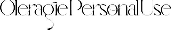 Oleragie Personal Use font | Oleragie.otf