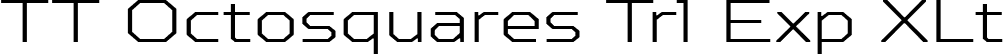 TT Octosquares Trl Exp XLt font | TT Octosquares Trial Expanded ExtraLight.ttf