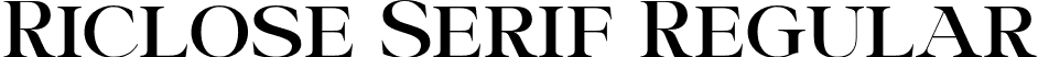 Riclose Serif Regular font | Riclose Serif.otf