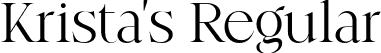 Krista's Regular font | Krista's.otf