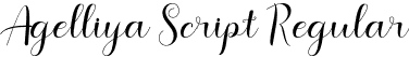 Agelliya Script Regular font | Agelliya.otf