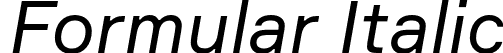 Formular Italic font | formular-regularitalic-trial.otf