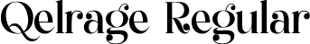 Qelrage Regular font | Qelrage.otf