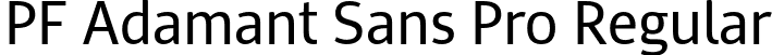 PF Adamant Sans Pro Regular font | PFAdamantSansPro-Regular-subset.otf