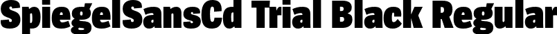 SpiegelSansCd Trial Black Regular font | SpiegelSansCd-9Black_TRIAL.otf