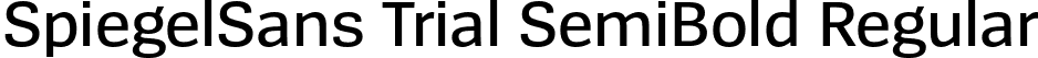 SpiegelSans Trial SemiBold Regular font | SpiegelSans-6SemiBold_TRIAL.otf