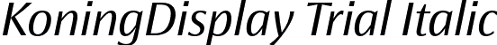 KoningDisplay Trial Italic font | KoningDisplay-RegularItalic_TRIAL.otf