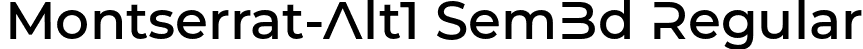 Montserrat-Alt1 SemBd Regular font | MontserratAlt1-SemiBold.otf