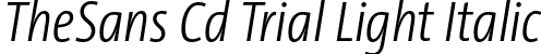 TheSans Cd Trial Light Italic font | TheSansCd-3_LightItalic_TRIAL.otf