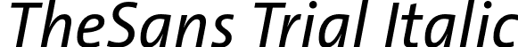 TheSans Trial Italic font | TheSans-5_PlainItalic_TRIAL.otf