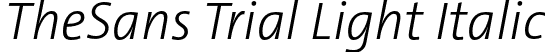 TheSans Trial Light Italic font | TheSans-3_LightItalic_TRIAL.otf