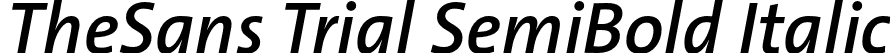 TheSans Trial SemiBold Italic font | TheSans-6_SemiBoldItalic_TRIAL.otf