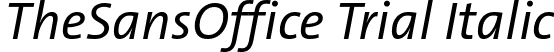 TheSansOffice Trial Italic font | TheSansOffice-Italic_TRIAL.ttf
