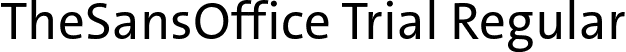 TheSansOffice Trial Regular font | TheSansOffice-Regular_TRIAL.ttf