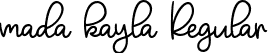 mada kayla Regular font | mada kayla.otf