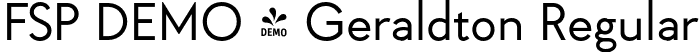 FSP DEMO - Geraldton Regular font | Fontspring-DEMO-geraldton-regular.otf