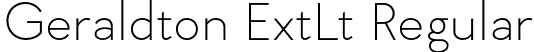 Geraldton ExtLt Regular font | geraldton-extralight.otf