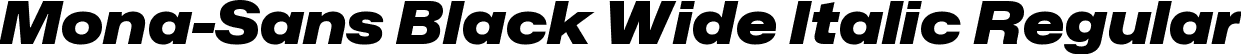 Mona-Sans Black Wide Italic Regular font | Mona-Sans-BlackWideItalic.ttf