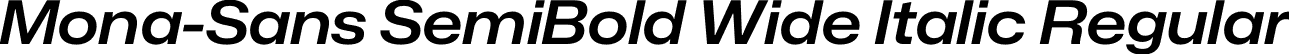 Mona-Sans SemiBold Wide Italic Regular font | Mona-Sans-SemiBoldWideItalic.otf