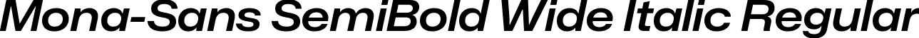 Mona-Sans SemiBold Wide Italic Regular font | Mona-Sans-SemiBoldWideItalic.ttf