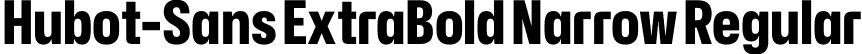 Hubot-Sans ExtraBold Narrow Regular font | Hubot-Sans-ExtraBoldNarrow.otf