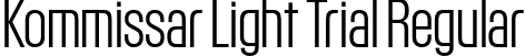 Kommissar Light Trial Regular font | Kommissar-Light-Trial.otf