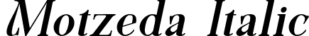 Motzeda Italic font | Motzeda-Italic demo.otf