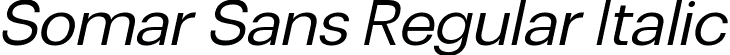 Somar Sans Regular Italic font | SomarSans-RegularItalic.ttf