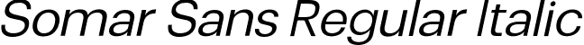 Somar Sans Regular Italic font | SomarSans-RegularItalic.otf