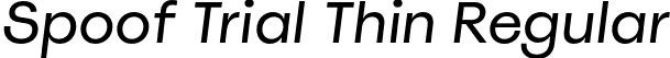 Spoof Trial Thin Regular font | SpoofTrial-RegularSlanted.otf