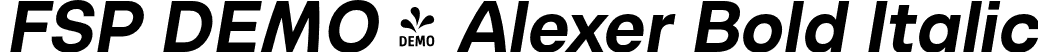 FSP DEMO - Alexer Bold Italic font | Fontspring-DEMO-alexer-bolditalic.otf