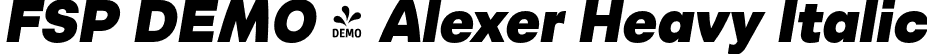 FSP DEMO - Alexer Heavy Italic font | Fontspring-DEMO-alexer-heavyitalic.otf