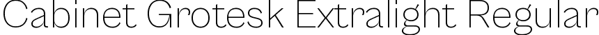 Cabinet Grotesk Extralight Regular font | CabinetGrotesk-Extralight.ttf