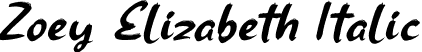 Zoey Elizabeth Italic font | Zoey-Elizabeth-Italic.otf