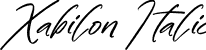 Xabilon Italic font | Xabilon-Italic.otf