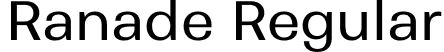 Ranade Regular font | Ranade-Regular.otf