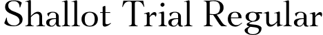 Shallot Trial Regular font | shallottrial-regular.ttf