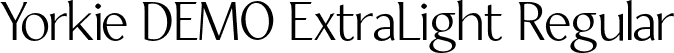 Yorkie DEMO ExtraLight Regular font | YorkieDEMO-ExtraLight.otf