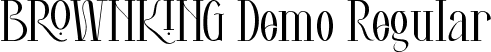 Brownking Demo Regular font | BrownkingDemoRegular-1.ttf