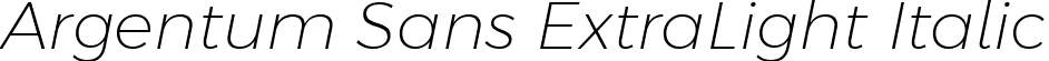 Argentum Sans ExtraLight Italic font | ArgentumSans-ExtraLightItalic.ttf