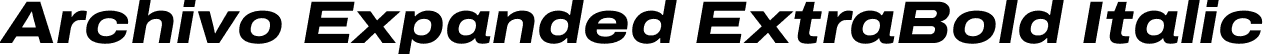 Archivo Expanded ExtraBold Italic font | Archivo_Expanded-ExtraBoldItalic.ttf