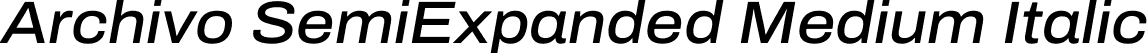 Archivo SemiExpanded Medium Italic font | Archivo_SemiExpanded-MediumItalic.ttf