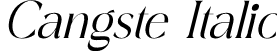 Cangste Italic font | Cangste-Italic.otf