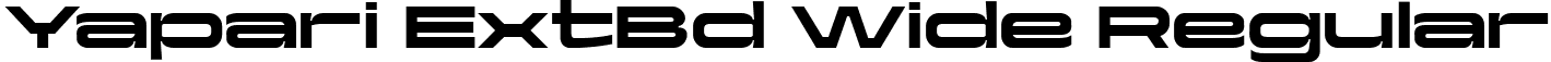 Yapari ExtBd Wide Regular font | Yapari-ExtraBoldWide.ttf